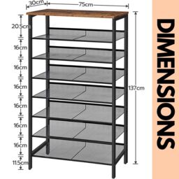 Rafaelo Mobilia Large Capacity Shoe Storage in Brown - thumbnail 6