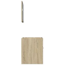 Berkfield Home 2 Piece Bathroom Furniture Set Sonoma Oak Engineered Wood in Brown - thumbnail 6