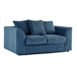 Furnishings For Less UK Luxor Jumbo Cord 3 + 2 Fabric Sofa Suite in Blue - thumbnail 6