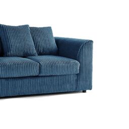 Furnishings For Less UK Luxor Jumbo Cord 3 + 2 Fabric Sofa Suite in Blue - thumbnail 8
