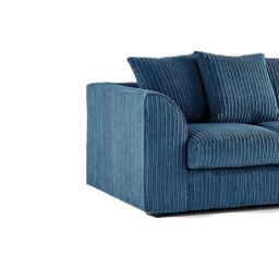 Furnishings For Less UK Luxor Jumbo Cord 3 + 2 Fabric Sofa Suite in Blue - thumbnail 7