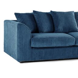 Furnishings For Less UK Luxor Jumbo Cord 3 + 2 Fabric Sofa Suite in Blue - thumbnail 4