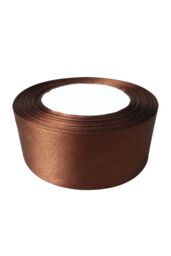 Neel Blue Double Sided Satin Polyester Ribbon Roll, 50mm x 25 Metres in Brown - thumbnail 4