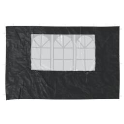 Berkfield Home Party Tent Sidewall 2 pcs with Window PE Anthracite in Black - thumbnail 2