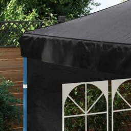 Berkfield Home Party Tent Sidewall 2 pcs with Window PE Anthracite in Black - thumbnail 3