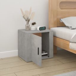 Berkfield Home Bedside Cabinet Concrete Grey 50x39x47 cm - Size: 50 x 39 x 47 cm - thumbnail 3
