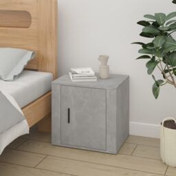 Berkfield Home Bedside Cabinet Concrete Grey 50x39x47 cm - Size: 50 x 39 x 47 cm - thumbnail 1
