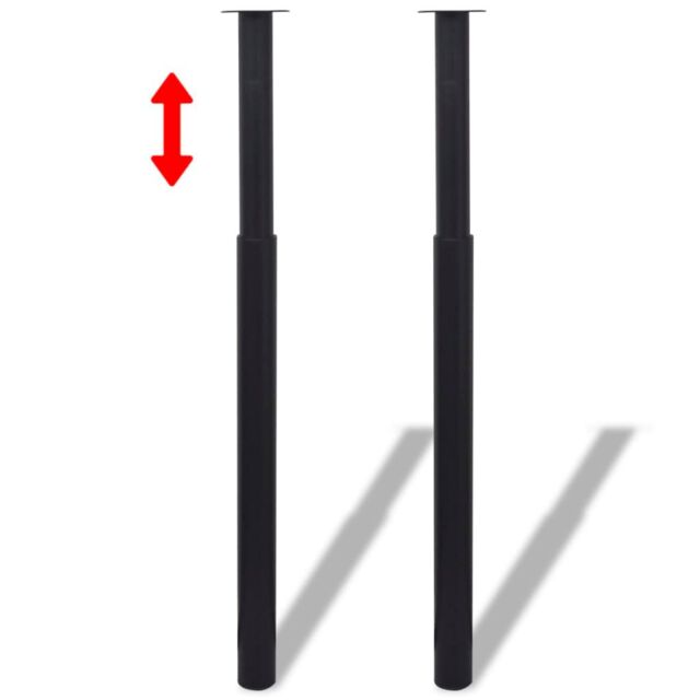 Berkfield Home 2 Telescopic Table Legs Black 710 mm-1100 mm - image 1