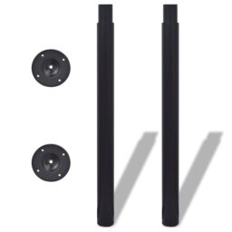 Berkfield Home 2 Telescopic Table Legs Black 710 mm-1100 mm - thumbnail 3