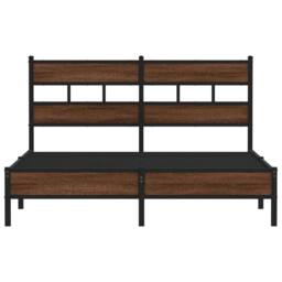 Berkfield Home Bed Frame without Mattress Brown Oak 160x200 cm Engineered Wood - thumbnail 4