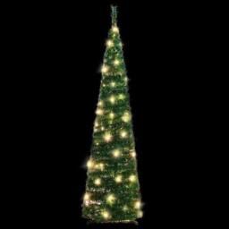 Berkfield Home Beautiful Artificial Christmas Tree Pop-up 50 LEDs Green 120 cm - thumbnail 3
