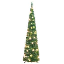 Berkfield Home Beautiful Artificial Christmas Tree Pop-up 50 LEDs Green 120 cm - thumbnail 5