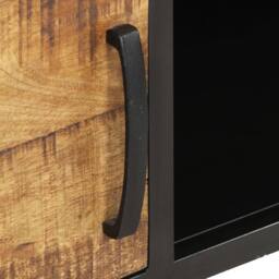 Berkfield Home Coffee Table 105x50x35 cm Rough Mango Wood in Brown - Size: 105 x 50 x 35 cm - thumbnail 5