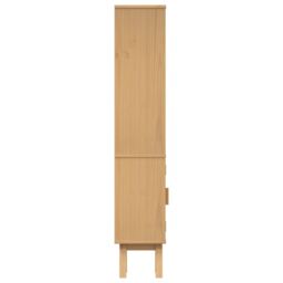 Berkfield Home Bathroom Cabinet Brown 35x30x159 cm Solid Pine wood in Beige - Size: 35 x 30 x 159 cm - thumbnail 7