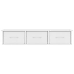 Berkfield Home Wall-mounted Drawer Shelf White 88x26x18.5 cm Engineered Wood - thumbnail 4