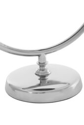 Orsina Table Lamp with Nickel Finish, Ring Frame & Bell Shade Accent Light, Metal Pedestal Base Tabletop Lamp in Silver - thumbnail 4