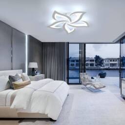 Goeco Light LED Ceiling Light 60W 6500K Modern Simple Living Room Lamp 60cm in White - thumbnail 5