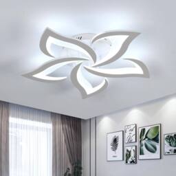 Goeco Light LED Ceiling Light 60W 6500K Modern Simple Living Room Lamp 60cm in White