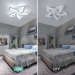 Goeco Light LED Ceiling Light 60W 6500K Modern Simple Living Room Lamp 60cm in White - thumbnail 9