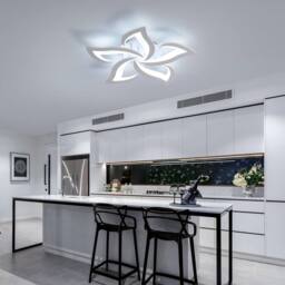 Goeco Light LED Ceiling Light 60W 6500K Modern Simple Living Room Lamp 60cm in White - thumbnail 3