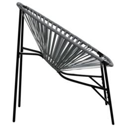 Berkfield Home Beautiful Garden Chair Set 3 pcs Black & Light Grey Poly Rattan - thumbnail 7