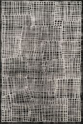 Desire Rugs Mayfair Living Room Area Rug Metallic Sheen Modern Mesh Design in Black - Size: 160 cm x 230 cm - thumbnail 2