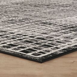 Desire Rugs Mayfair Living Room Area Rug Metallic Sheen Modern Mesh Design in Black - Size: 160 cm x 230 cm - thumbnail 4