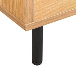Wyld and Coco Three-Door Sideboard Light Brown with Black Metal Legs - thumbnail 7