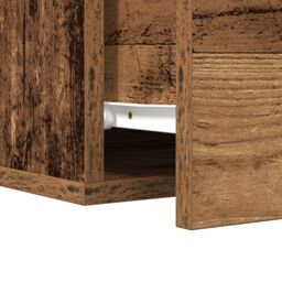 Berkfield Home Bedside Cabinet Wall-Mounted Old Wood 35x35x20 cm in Brown - Size: 35 x 35 x 20 cm - thumbnail 9