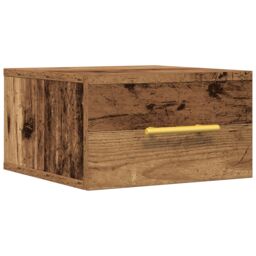 Berkfield Home Bedside Cabinet Wall-Mounted Old Wood 35x35x20 cm in Brown - Size: 35 x 35 x 20 cm - thumbnail 2