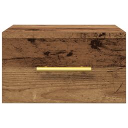 Berkfield Home Bedside Cabinet Wall-Mounted Old Wood 35x35x20 cm in Brown - Size: 35 x 35 x 20 cm - thumbnail 6