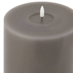 Lemon Pavilion Furniture and Decor Luxe Collection Melt Effect LED Candle, Wax, L15 x W15 x H30 cm, Grey - thumbnail 3