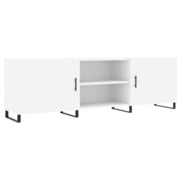 Berkfield Home TV Cabinet White 150x30x50 cm Engineered Wood - Size: 150 x 30 x 50 cm - thumbnail 2