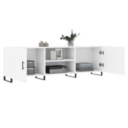 Berkfield Home TV Cabinet White 150x30x50 cm Engineered Wood - Size: 150 x 30 x 50 cm - thumbnail 4