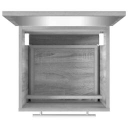 Berkfield Home Bathroom Cabinet with Mirror Grey Sonoma 41x38.5x48 cm Engineered Wood - thumbnail 8