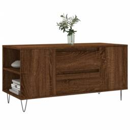 Berkfield Home Modern Coffee Table Brown Oak 102x44.5x50 cm Engineered Wood - thumbnail 1