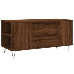 Berkfield Home Modern Coffee Table Brown Oak 102x44.5x50 cm Engineered Wood - thumbnail 3