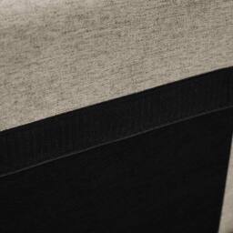 BTM L-Shaped 3-Seater Corner Sofa with Chaise, Cotton-Linen Fabric in Grey - Size: A - thumbnail 9