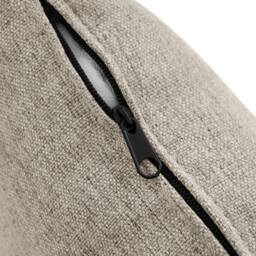 BTM L-Shaped 3-Seater Corner Sofa with Chaise, Cotton-Linen Fabric in Grey - Size: A - thumbnail 6