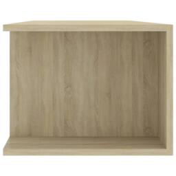 Berkfield Home TV Cabinet with LED Lights Sonoma Oak 135x39x30 cm in Light Tan - Size: 135 x 39 x 30 cm - thumbnail 9
