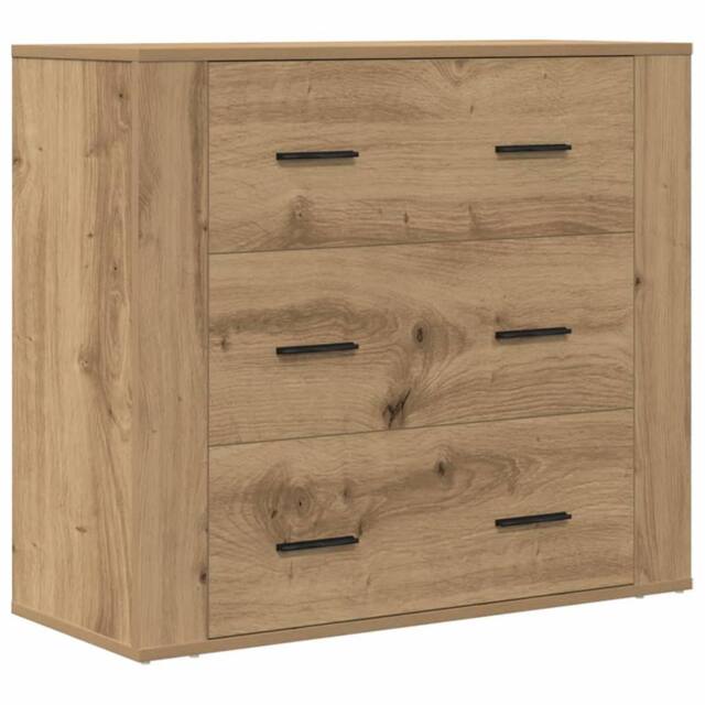 Berkfield Home Sideboard Artisan Oak 80x33x70 cm Engineered Wood in Brown - Size: 80 x 33 x 70 cm - image 1