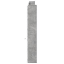 Berkfield Home Headboard Cabinet with LED Concrete Grey 220x16.5x103.5 cm - thumbnail 7