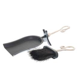 Lemon Pavilion Furniture and Decor Chrome Crook Handled Hearth Tidy Set, Metal, L14 x W38 x H9 cm, Silver in Grey - thumbnail 4