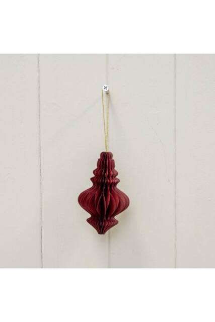 KDMD Set of 3 Claret Red Chandelier Baubles in Dark Red - image 1