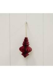 KDMD Set of 3 Claret Red Chandelier Baubles in Dark Red - thumbnail 1