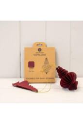 KDMD Set of 3 Claret Red Chandelier Baubles in Dark Red - thumbnail 2