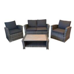 Outdoor Living The Wilmslow 4 Seat Rattan Sofa Lounge Set in Grey - thumbnail 2