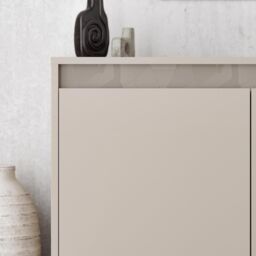 FWStyle 3 Door Large Sideboard Sandstone Modern Design in Beige - thumbnail 4