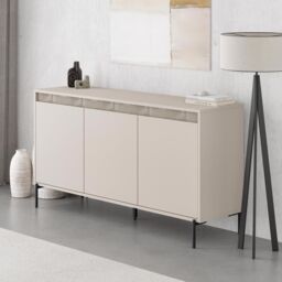 FWStyle 3 Door Large Sideboard Sandstone Modern Design in Beige - thumbnail 1