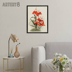"Artery8 Frederick Sander Disa Grandiflora Orchid Flowers Framed Canvas Art - Size: W12"" x H16""" - thumbnail 3